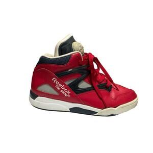 Reebok V54719 The Pump Omni Lite Red Black Basketball Boys Shoe Sneakers Size 4